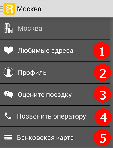 Интерфейс личного кабинета для мобильных
